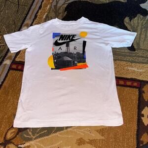Nike White‎ and Black Short Sleeve Tee